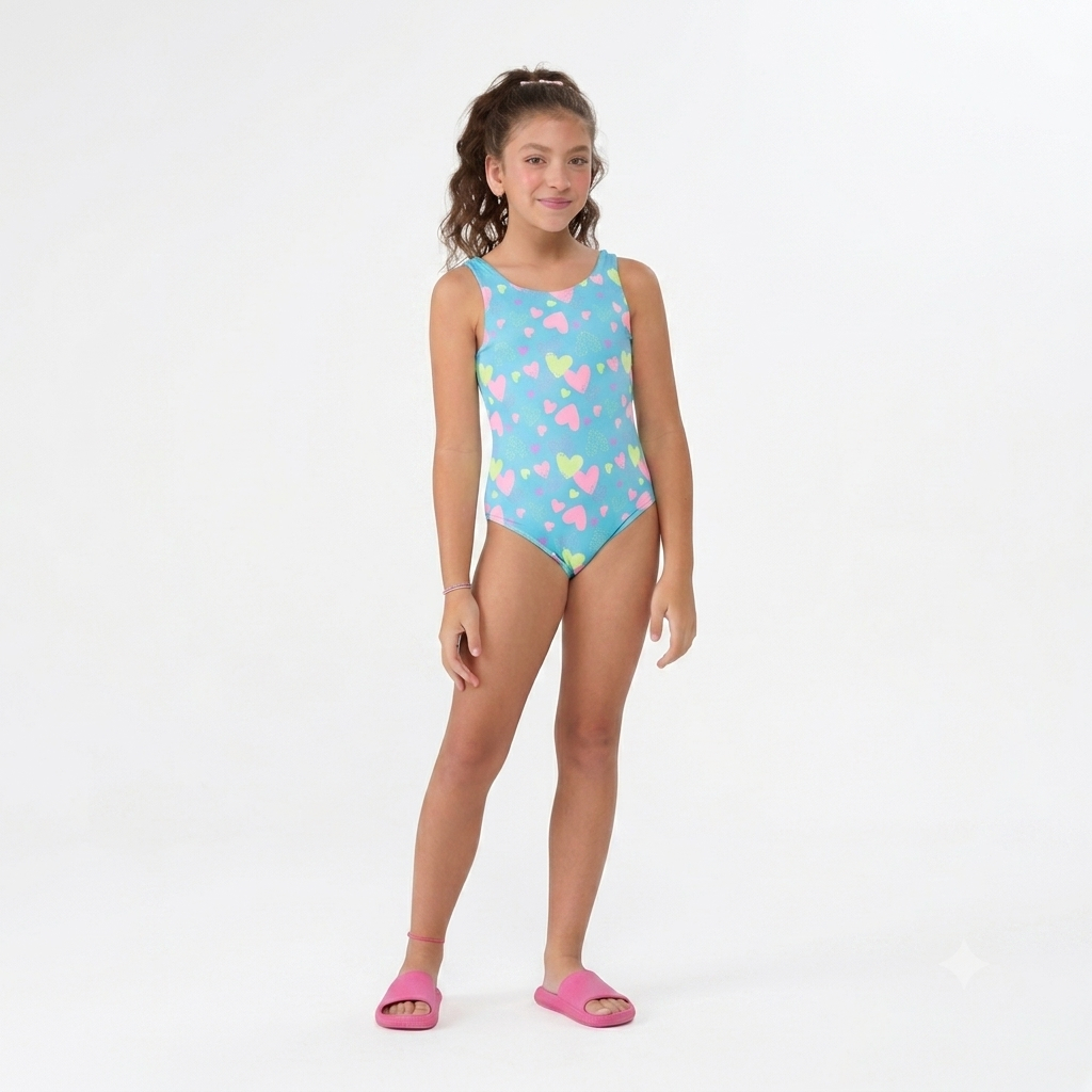 Maiô Infantil Regata UV 50+ Suplex Costeira Azul