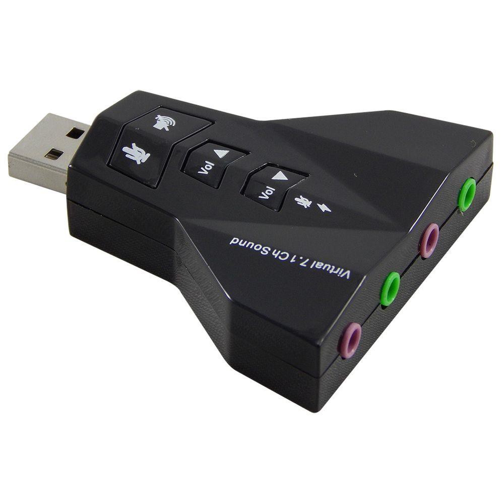 ADAPTADOR PLACA DE SOM USB 2.0 AVIÃO 7.1 FONE + MICROFONE PARA PC E NOTEBOOK = 480 MBPS HIGH SPEED USB 2.0