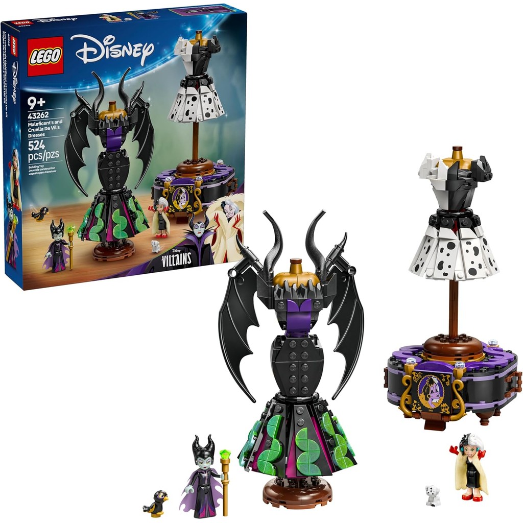 Lego Disney Vestido da Malévola e Cruella De Vil 43262