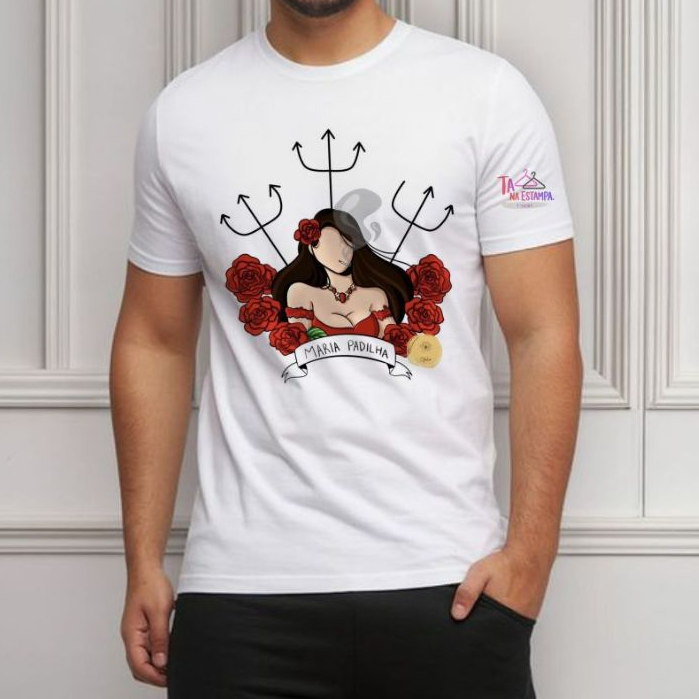 CAMISETA UNISSEX INFANTIL E ADULTA,DESENHO ANIMADO, MARIA PADILHA, MODA CASUAL,PLUS SIZE