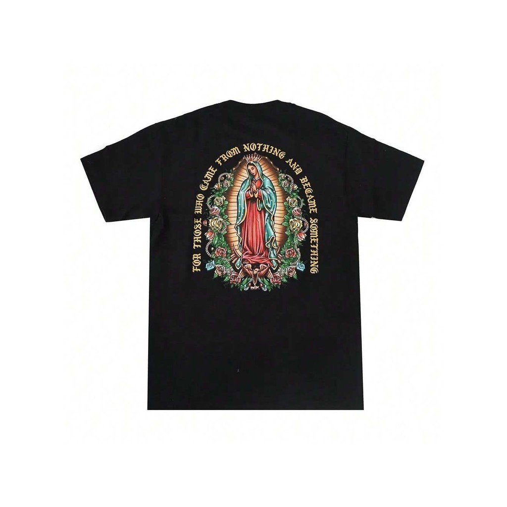 Camiseta Casual Virgem Maria Blusa Unissex Masculino Feminino Cristianismo Católico Algodão T-shirt