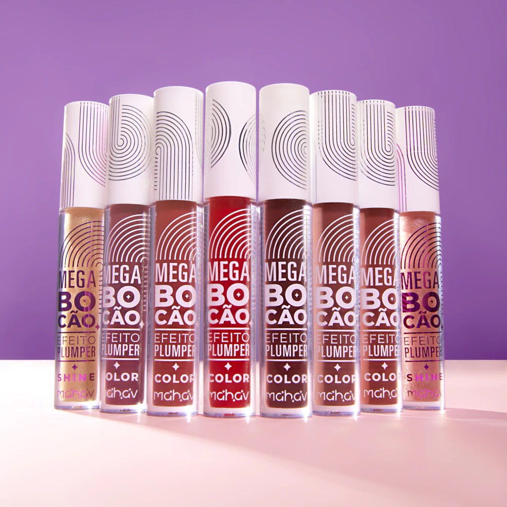 Kit 8 Gloss Labial Mega Bocão Colors Mahav