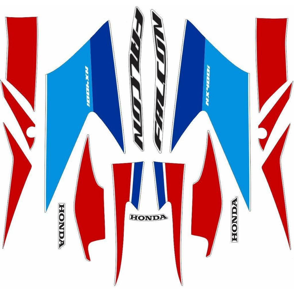 Kit Faixas Adesivos Honda Falcon Nx400i 2014 2015 Branca