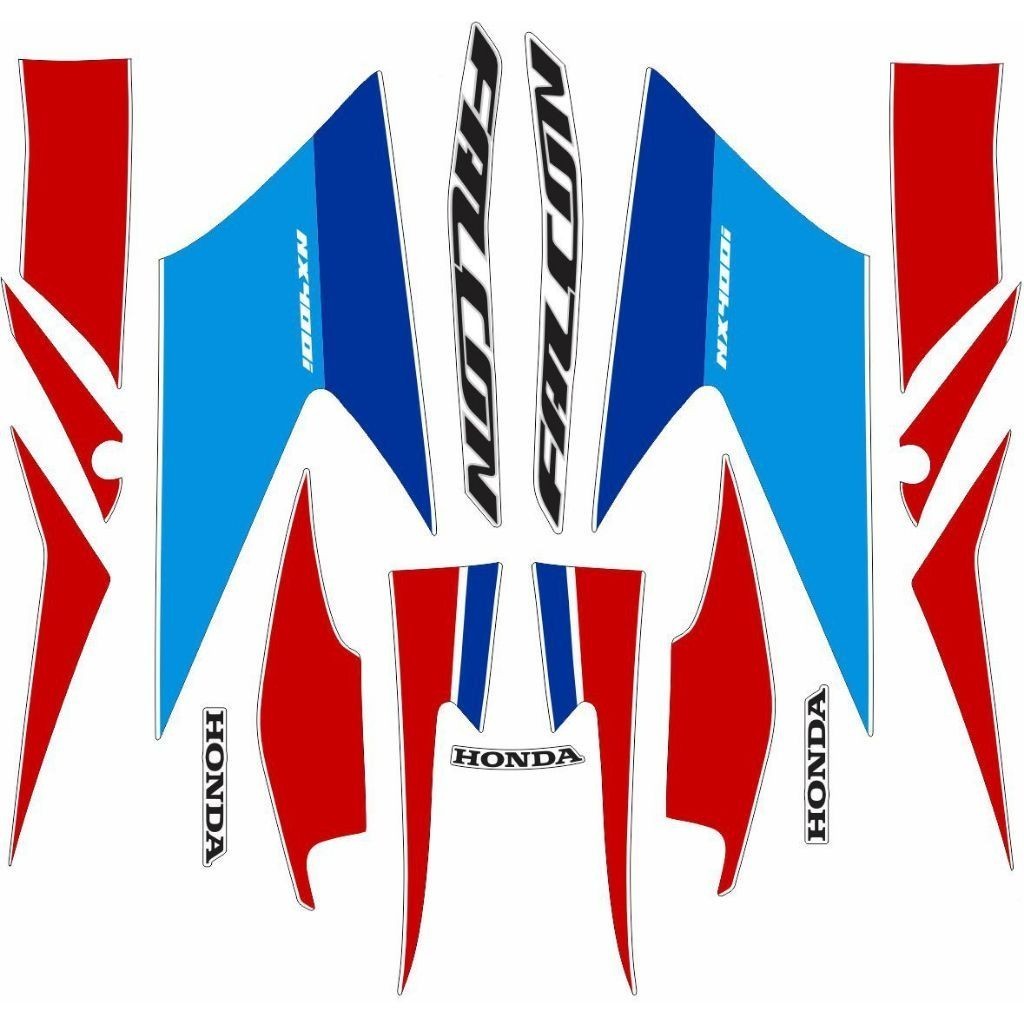Kit Faixas Adesivos Honda Falcon Nx400i 2014 2015 Branca