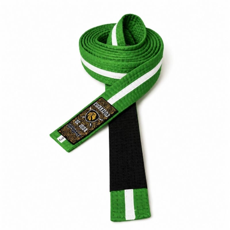 faixa de Jiu-Jitsu verde/branca infantil