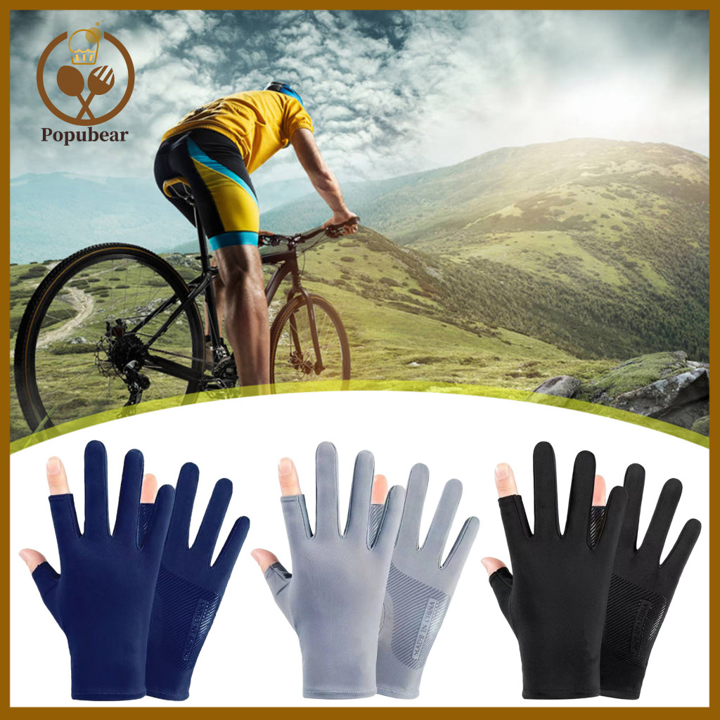 Anti-slip Driving Gloves Non-slip Palm Men’s Ultra-thin Uv Protection for Summer – Fishing Cycling Hiking Lightweigh