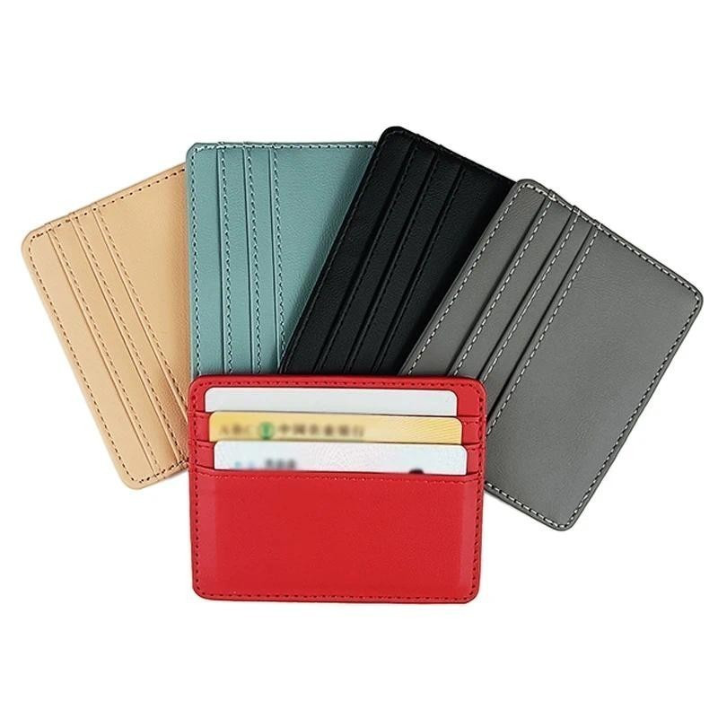 Minimalist Wallet Business Bank Credit ID Card Holder for Men Women Purse Ultra Thin Mini Money Case PU Leather Card Cov