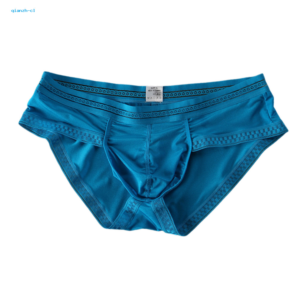 Comfortable Bag Briefs Men Men’s Low-rise Ice Silk – Ultra-thin Breathable U-convex Design Solid Color Underwear for