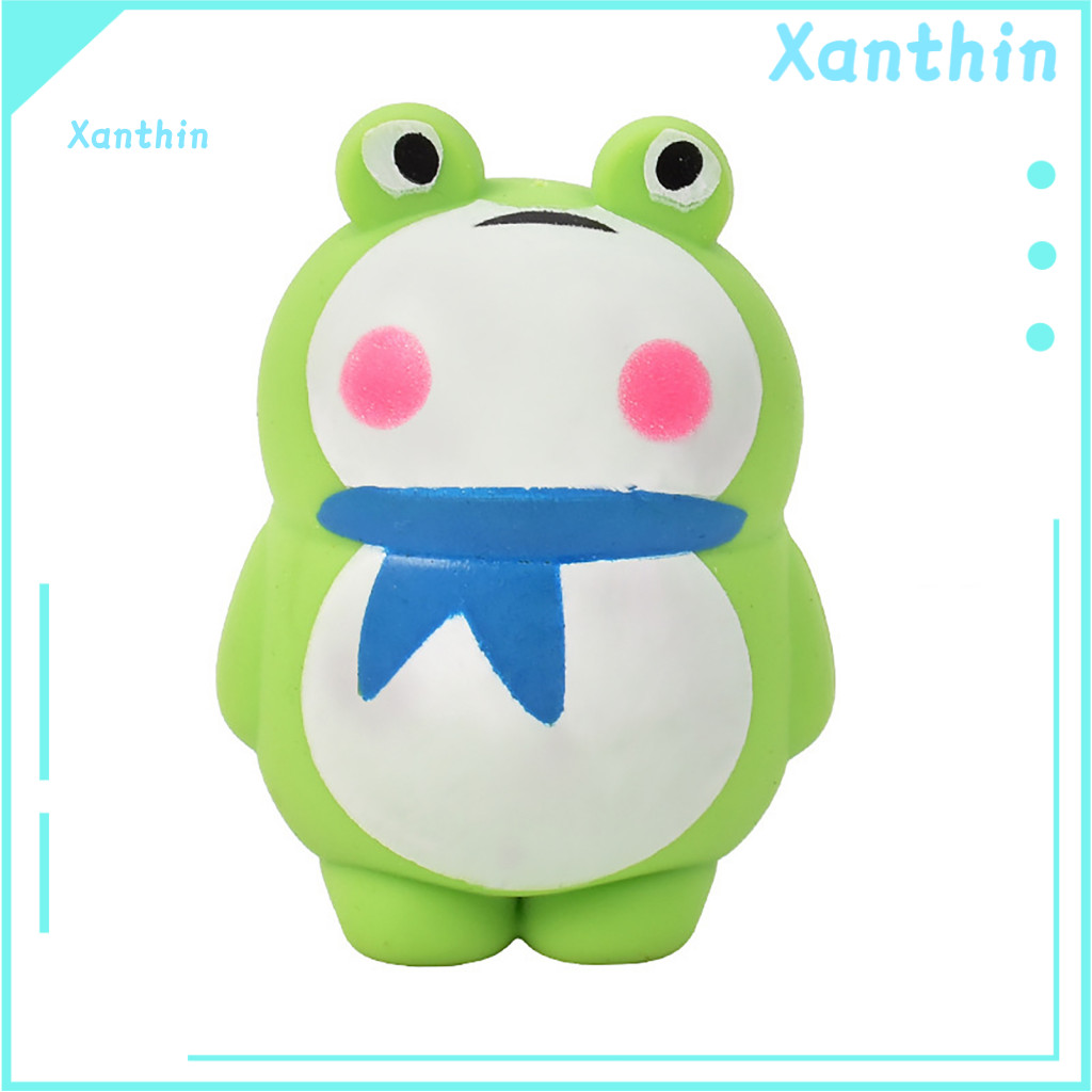 Decompression Toy Slow Rebound Squeeze Frog Soft Stress Relief Cartoon Fun Relaxation Gift for Kids and Adults for