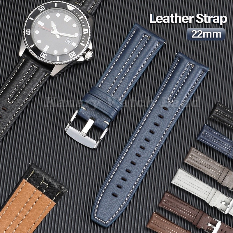 22mm Vintage Costura Couro Liberação Rápida Pulseira De Relógio Negócios Das Mulheres Dos Homens Universal Relógios Inte