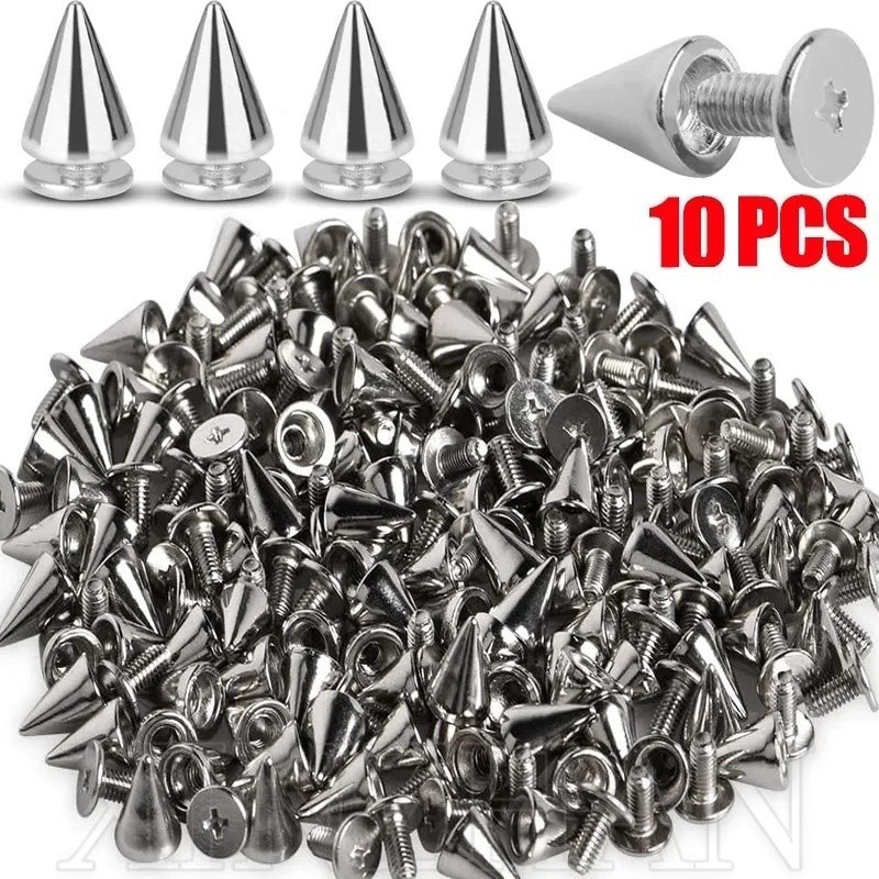 Bolsas De Couro Multiuso Cintos Chapéu Decoração/Costura Diy Punk Rebites/Rock Garment Metal Cone Espigões/Fashion Necklet Pulseiras Jóias Acessórios