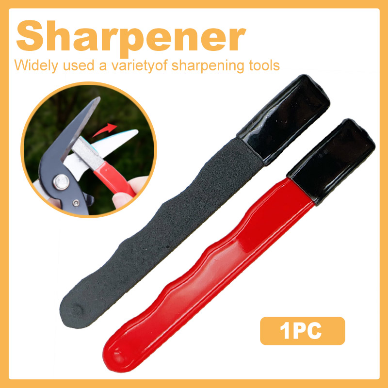 Ferramenta de Afiar Portátil com Tampa 1PC, Pedra de Afiar Manual para Tesouras de Jardim e Tesouras, Uso Durante Todo o