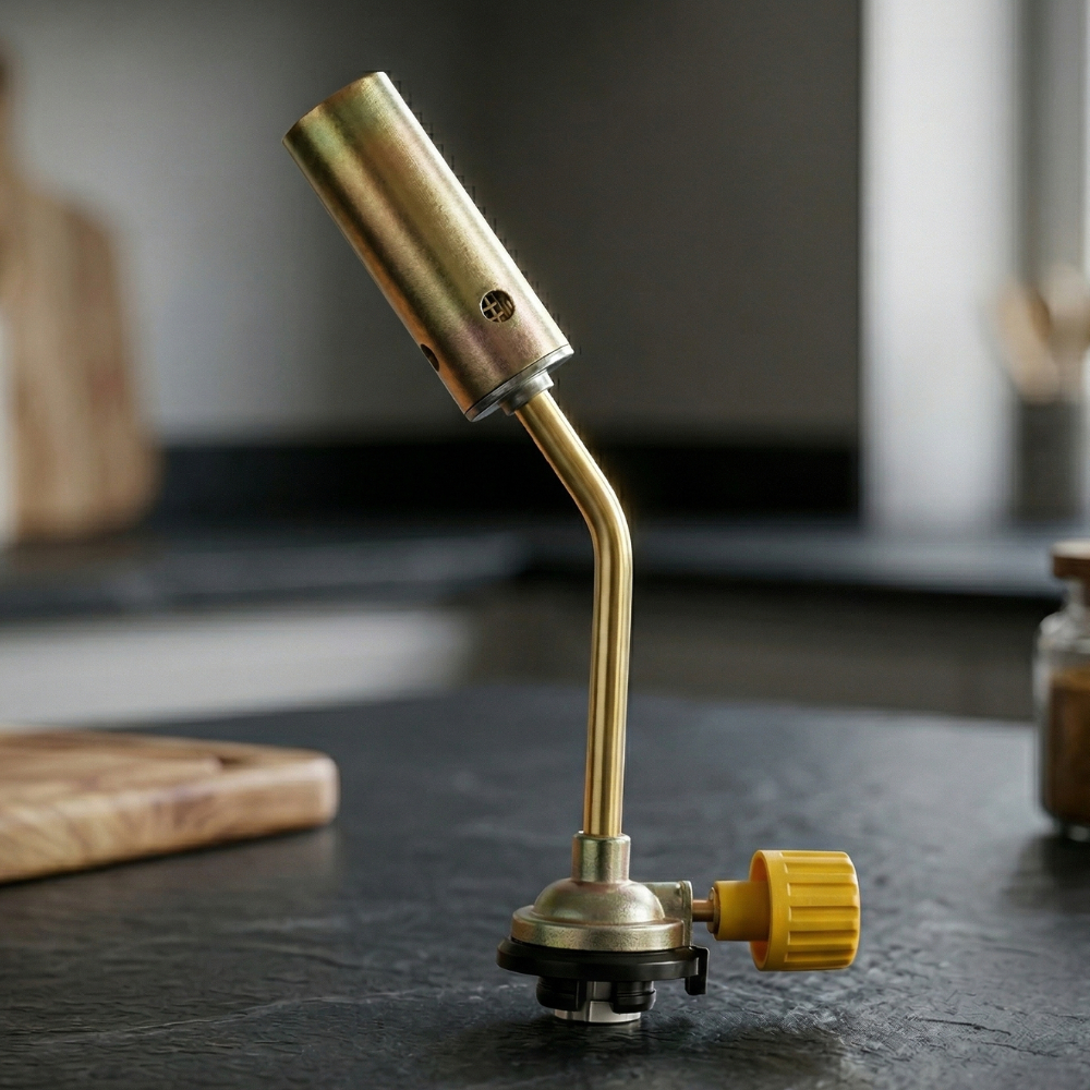 Maçarico Portátil Lança Chama Maxchama Turbo Controle Manual Regulagem Profissional ou Culinário
