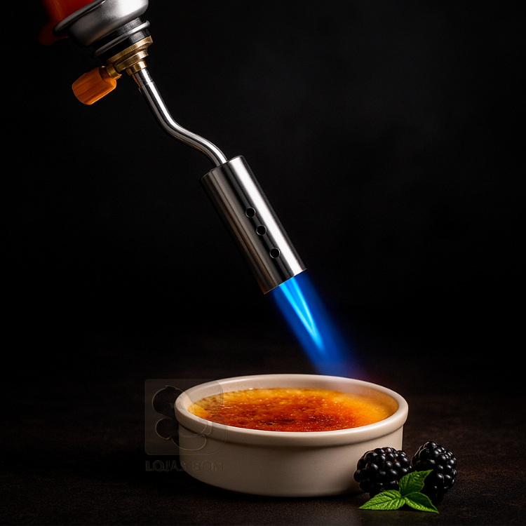 Maçarico Tocha Culinário Confeitaria Solda Artesanato Portátil Controle Manual Lança Chamas Turbo