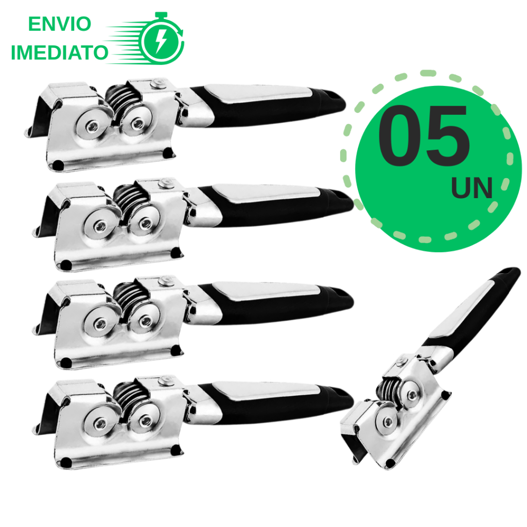 Kit 5 Amoladores Afiadores de Facas e Tesouras Aço Inox Profissional Manual Afiação Rápida Alta Durabilidade