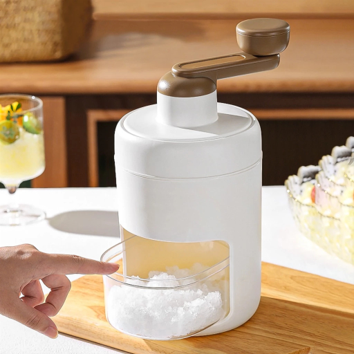 Máquina Manual De Gelo Triturador Picador Moedor Rotativo Portátil Manivela Drinks Coquiteis Sobremesas Moderno Prático
