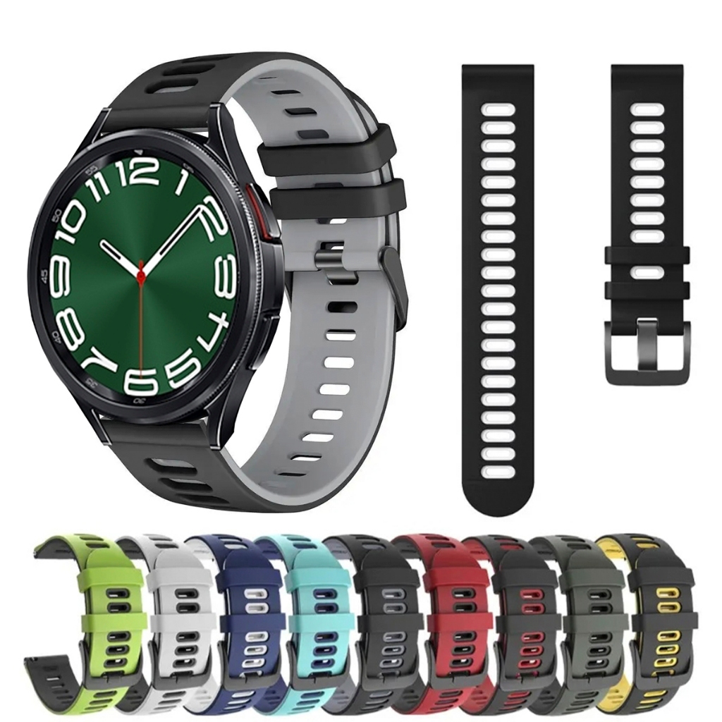 Pulseira 20mm de silicone SPORT para Smartwatch galaxy watch 6 classic 43mm e 47mm