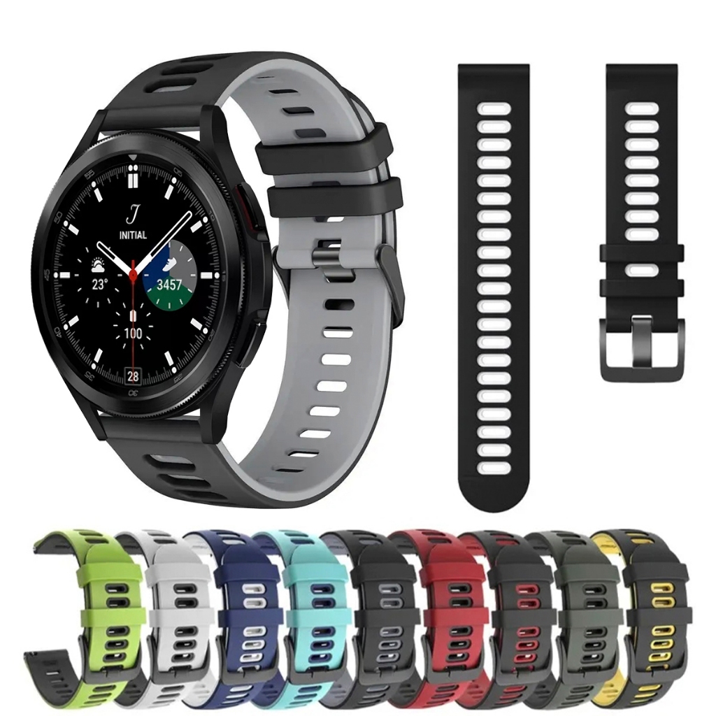 Pulseira 20mm de silicone SPORT para Smartwatch Galaxy Watch 4 Classic 42mm e 46mm