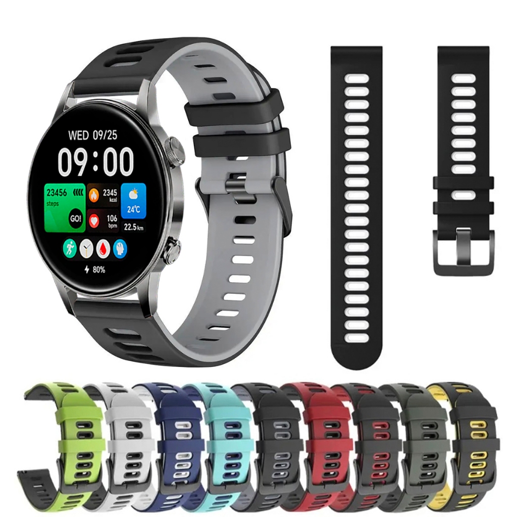Pulseira 22mm de silicone SPORT para Smartwatch Blackshark S3