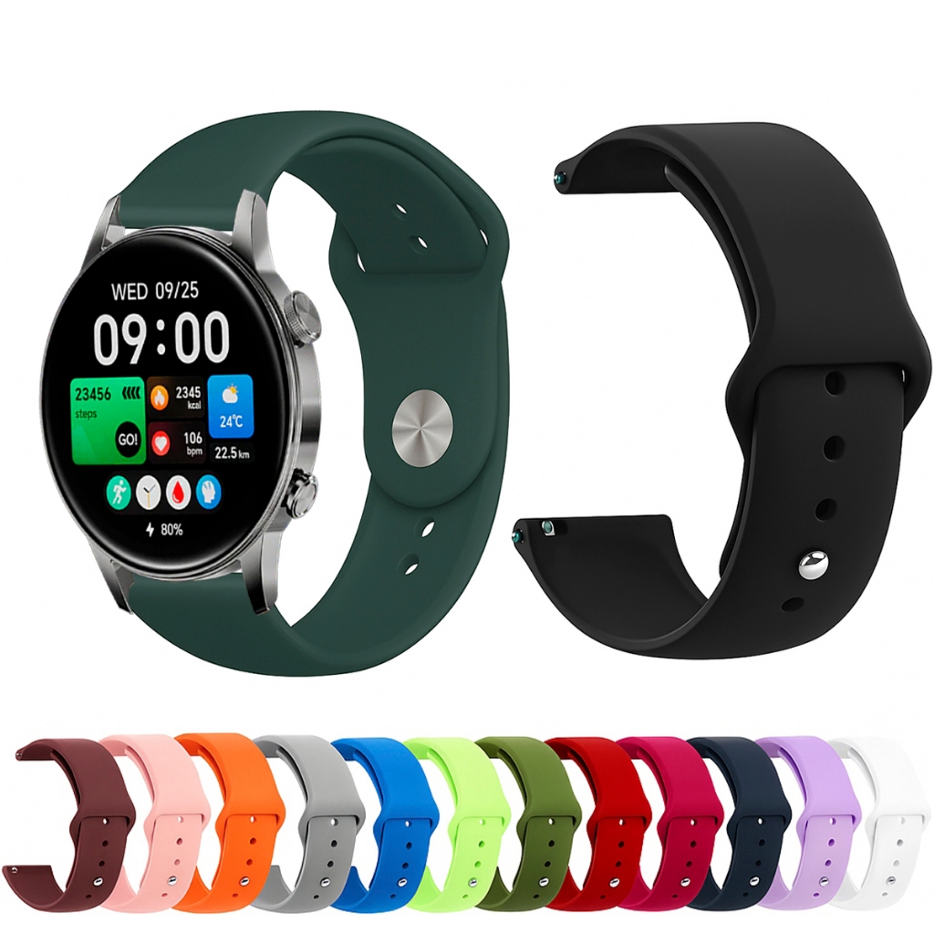 Pulseira 22mm de silicone LISA para Smartwatch Blackshark S3