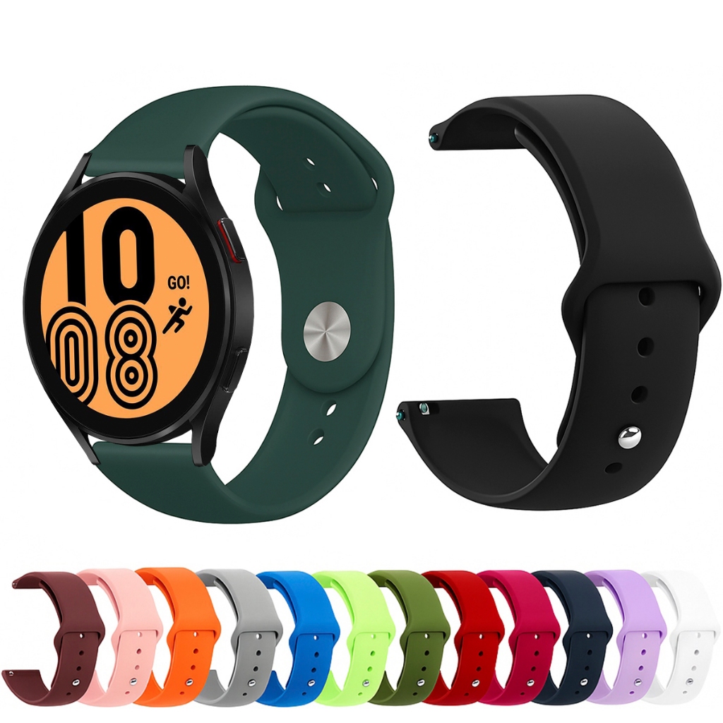 Pulseira 20mm de silicone LISA para Smartwatch Galaxy Watch 4 44mm e 40mm