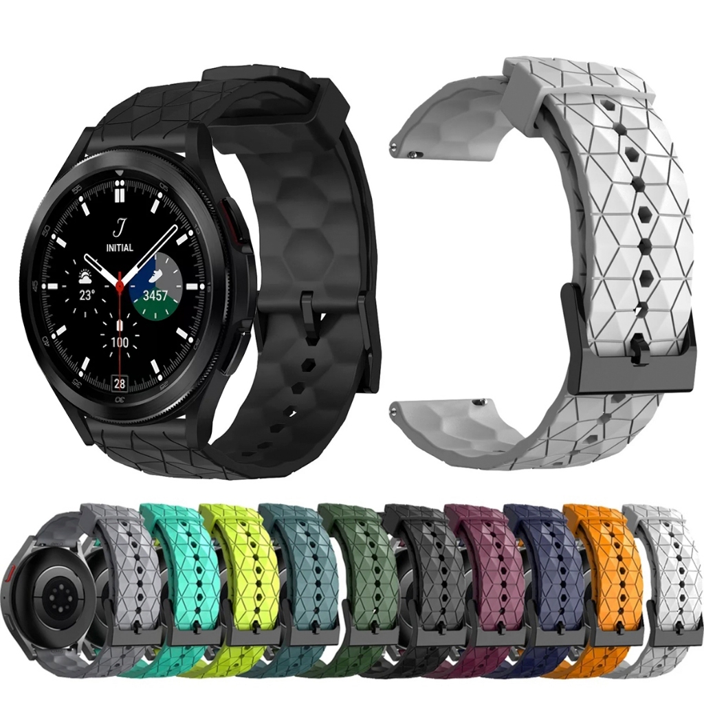Pulseira 20mm de silicone GEOMETRICA para Smartwatch Galaxy Watch 4 Classic 46mm e 42mm