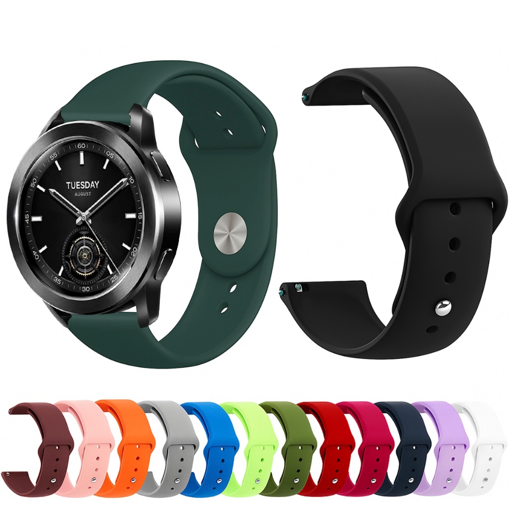 Pulseira 22mm de silicone LISA para Smartwatch Xiaomi Watch S3