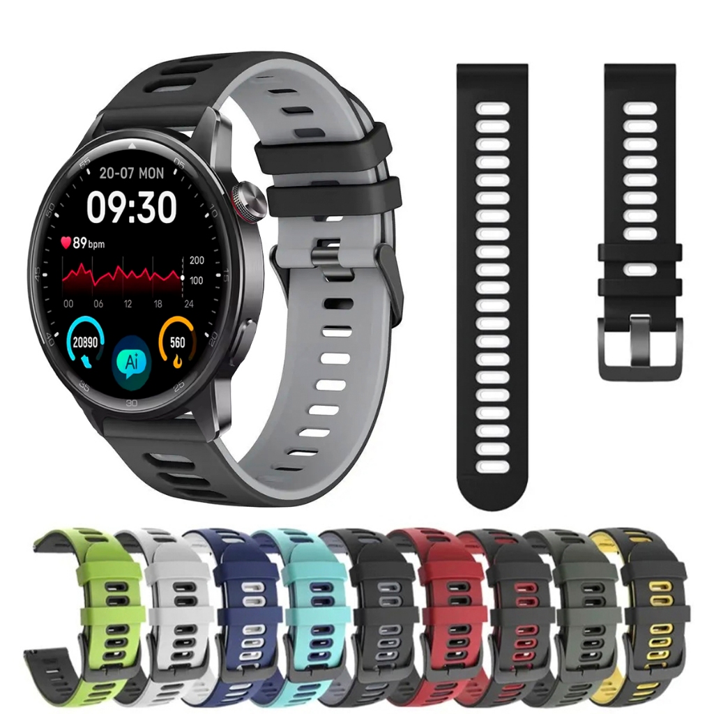 Pulseira 22mm de silicone SPORT para Smartwatch Realme Watch S2