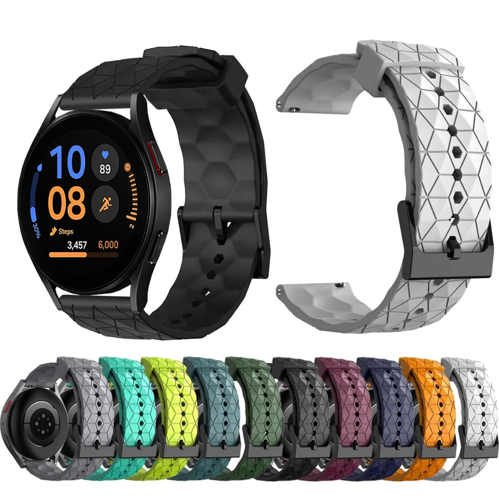 Pulseira 20mm de silicone GEOMETRICA para Smartwatch Galaxy Watch FE 40mm