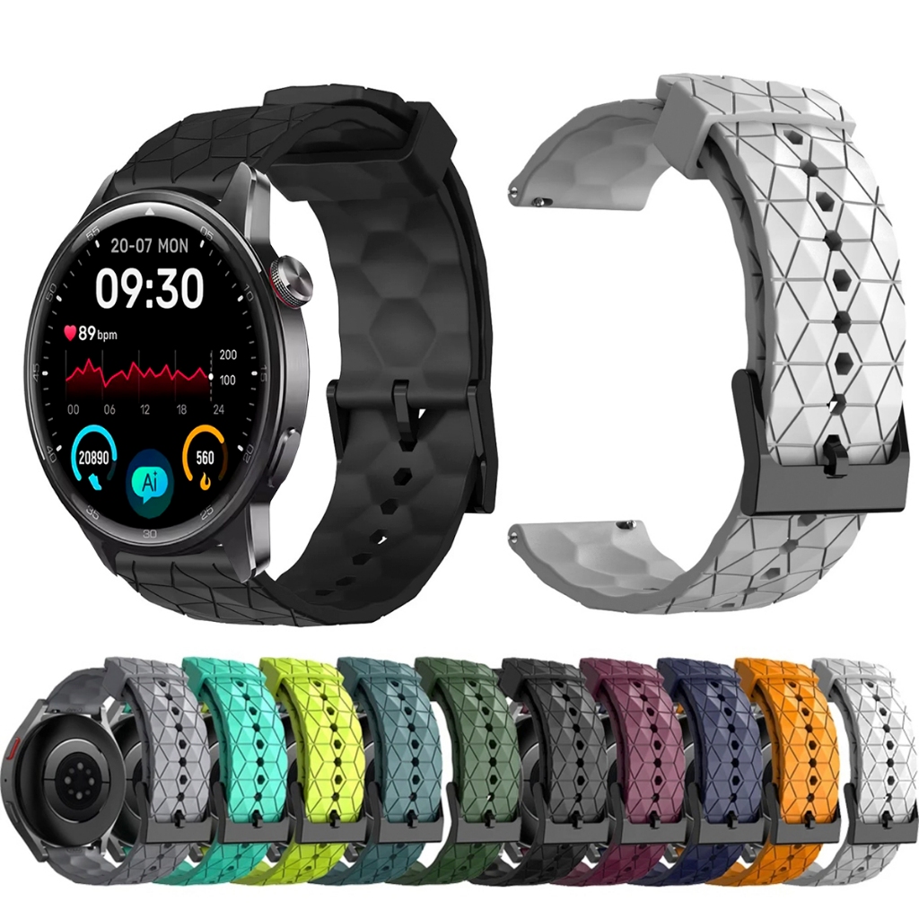 Pulseira 22mm de silicone GEOMETRICA para Smartwatch Realme Watch S2