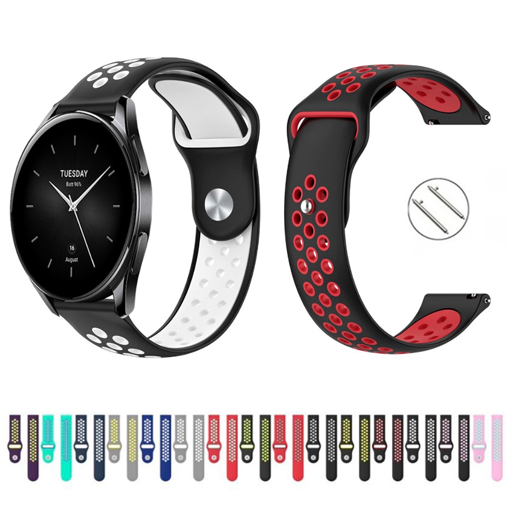 Pulseira 22mm de silicone esportiva para Smartwatch Xiaomi Watch S2 de Engate Rapido