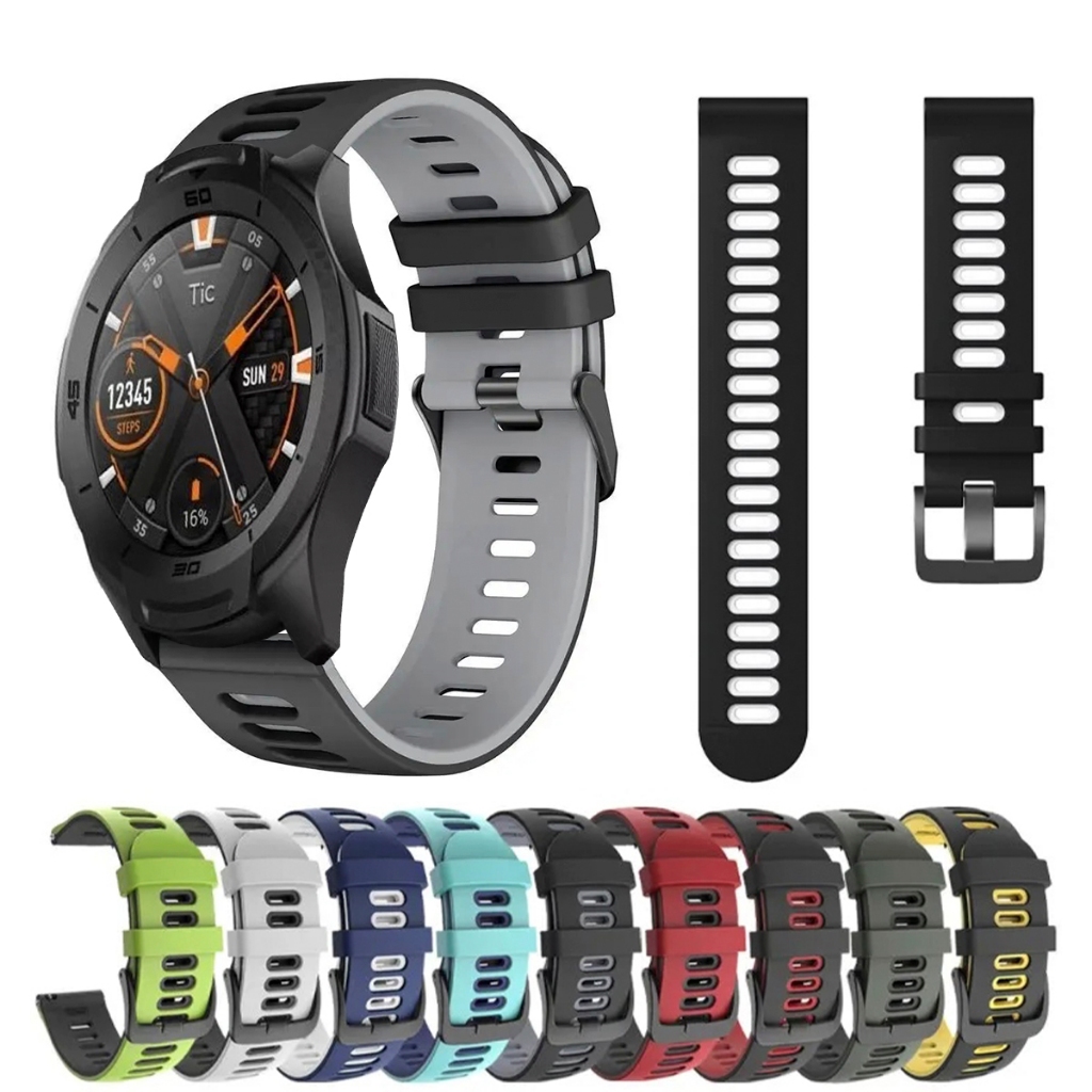 Pulseira 22mm de silicone SPORT para Smartwatch Ticwatch S2