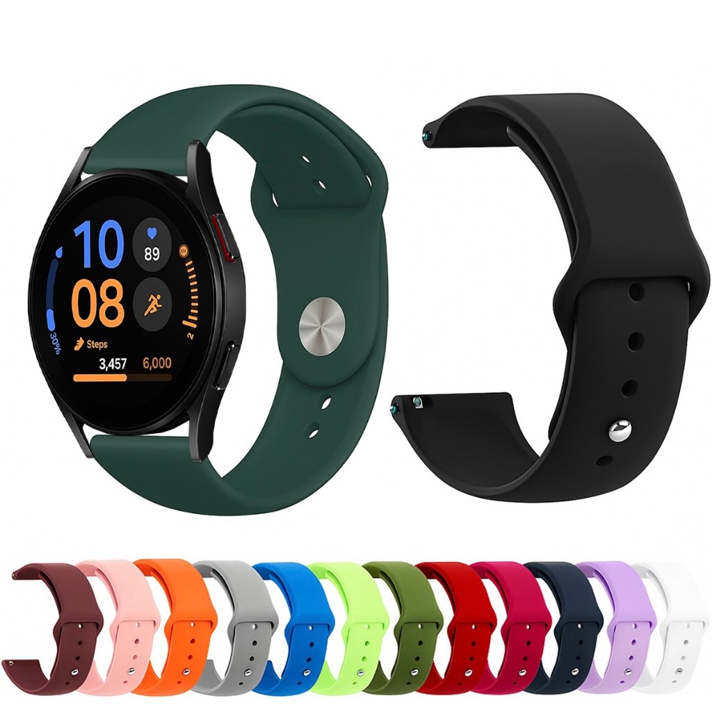 Pulseira 20mm de silicone LISA para Smartwatch Galaxy Watch FE 40mm