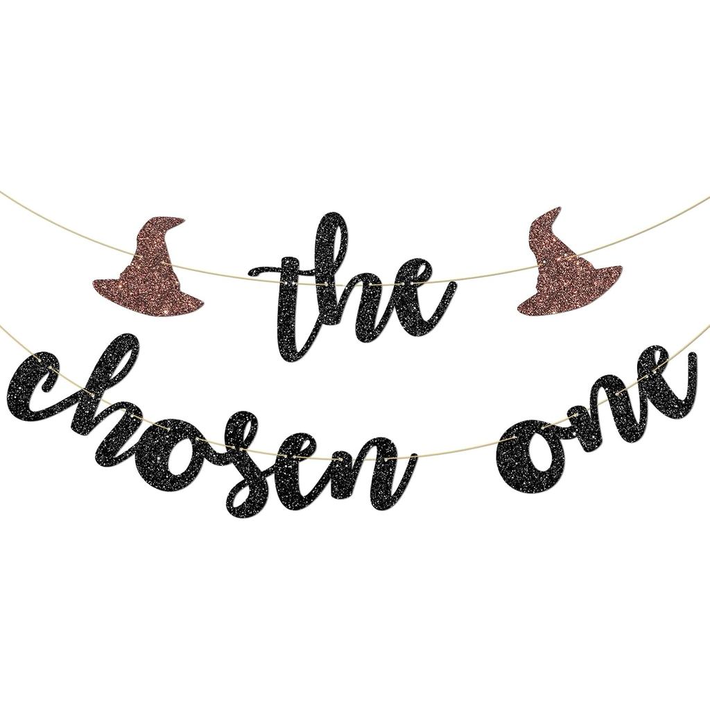 The Chosen One Banner Halloween 1st Birthday Party Decoration Magic Themed Baby Shower One Year Old Birthday Party Suppl