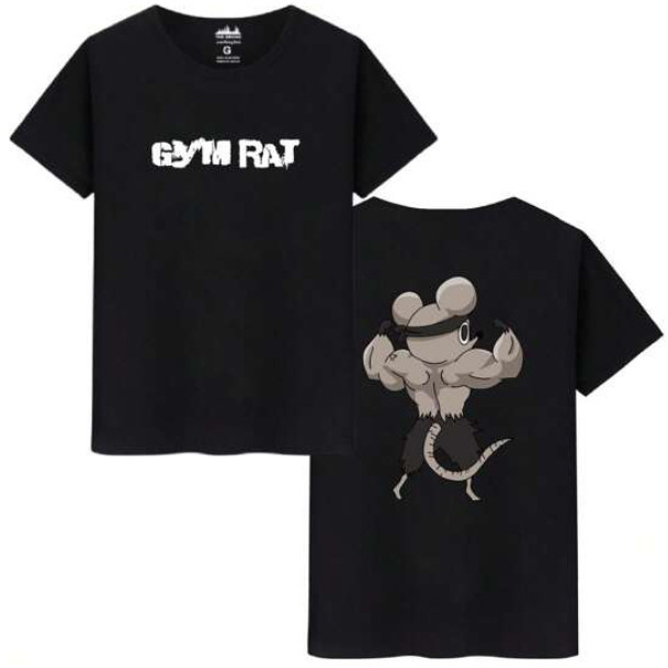 Camiseta Premium Rato Academia GYM Frente e Costa Estampado Dino Maromba Treino MEGA PROMOÇÃO ENVIO IMEDIATO