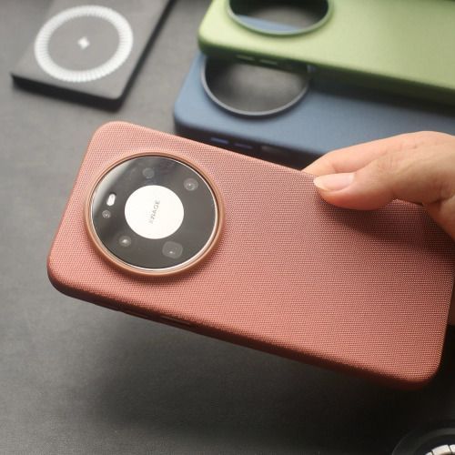 Capa para Telefone Huawei Mate80 Pro Max, Tecido Tecnológico Mate70 com Detalhe em Couro, Magnética e Anti-queda