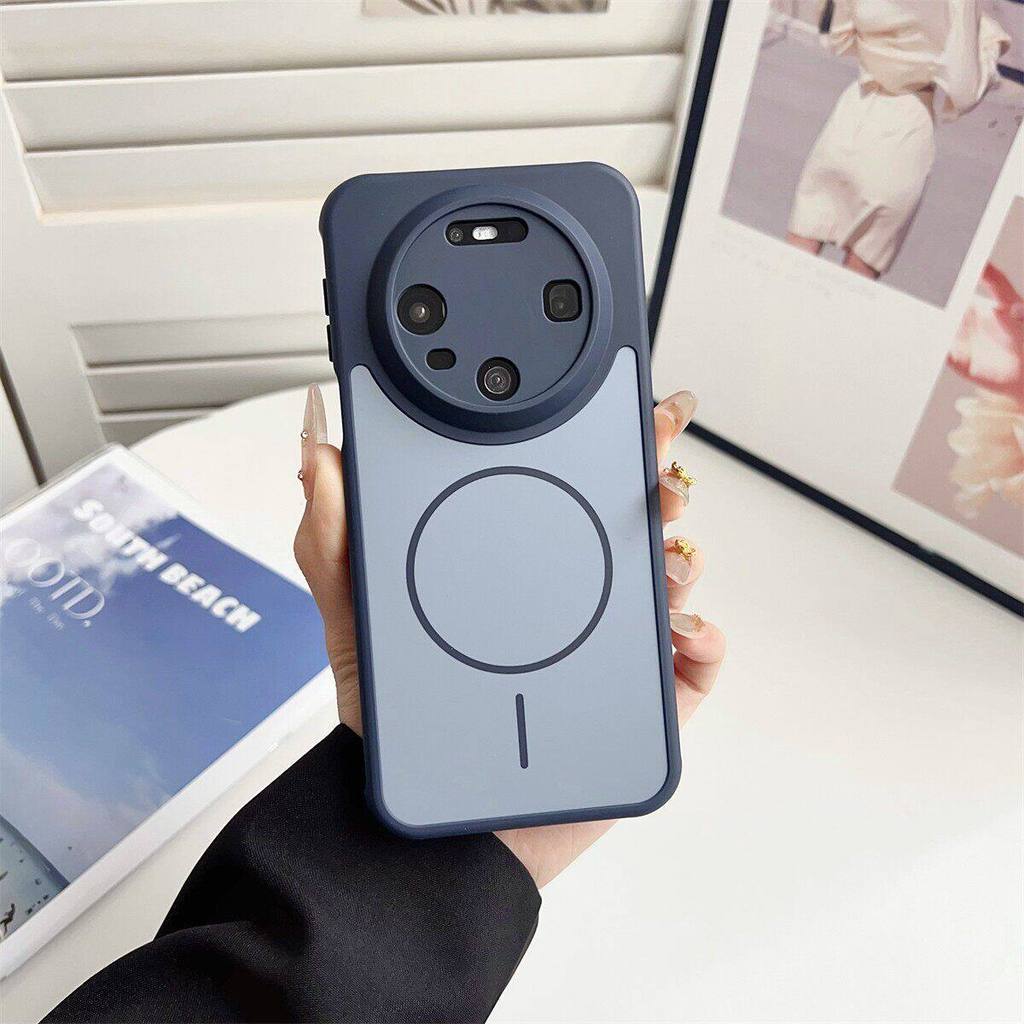Capa de Telefone Leve Azul Royal para HUAWEI Mate80 Pro Max Mate70 Pro com Adsorção Magnética, Dissipação de Calor, Estr