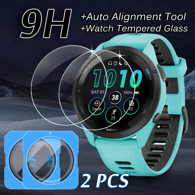 2 Pçs Película Protetora De Vidro Temperado Para Garmin Forerunner 265/265S/165/955/255/965/255S/245/570/45/55 9H Protet