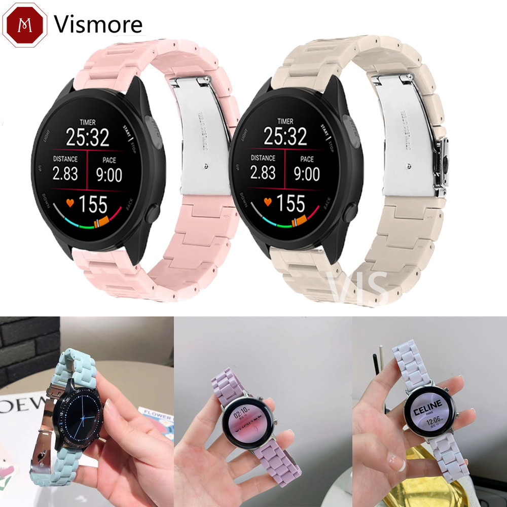 Pulseira De Resina Para Garmin Forerunner 265 255 70/170 255S/265S 245 645 55 158 165 Música 245M Banda Silicone Moda Re