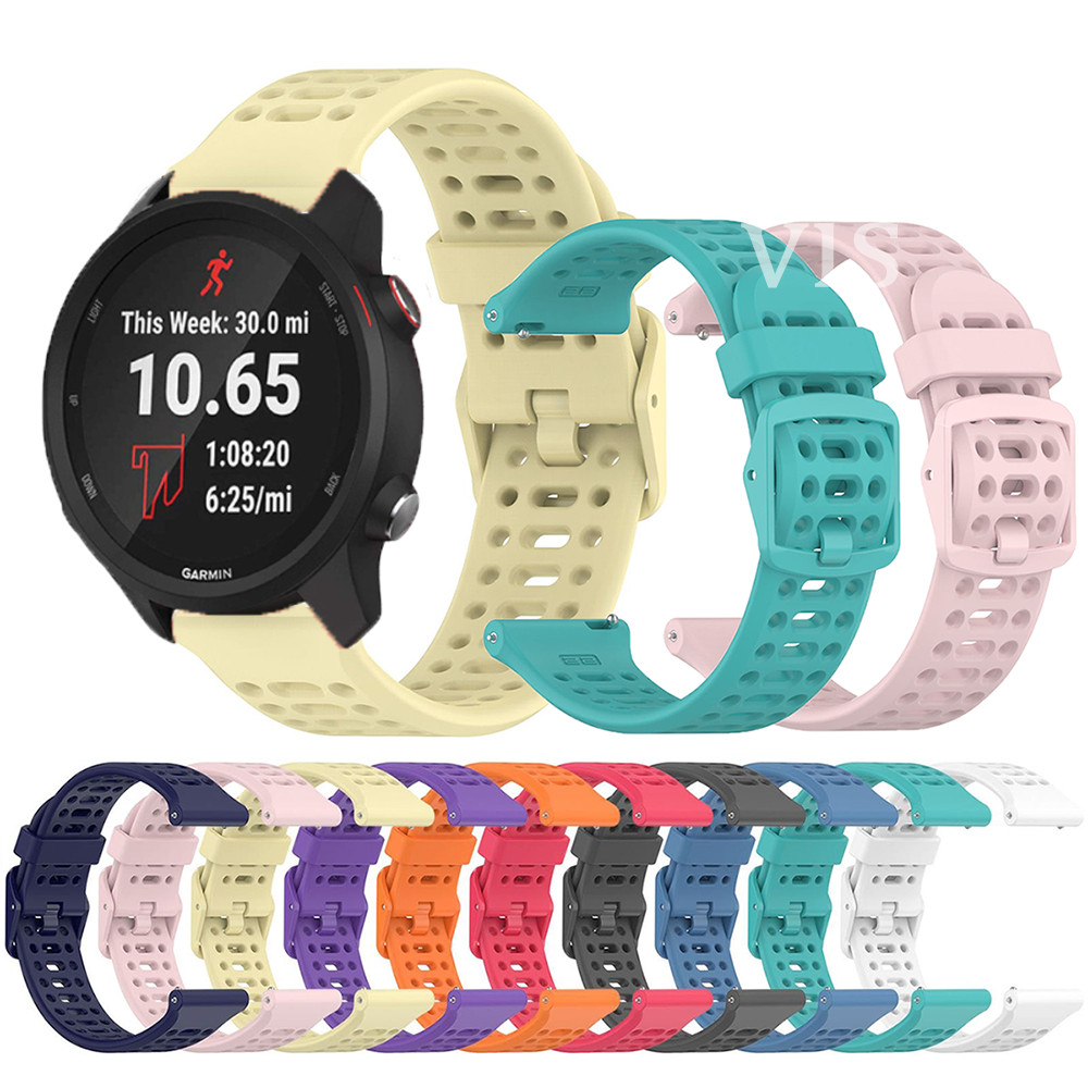 Pulseira Oficial De Silicone Respirável Para Garmin Forerunner 265 255 70 170 245 645 55 158 165 Música 245M 645M Esport