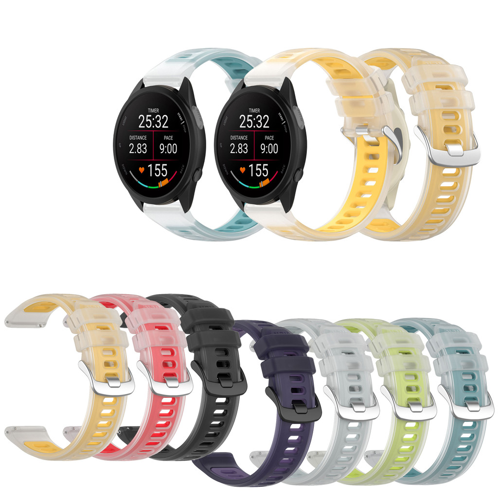 Pulseira De Silicone De 20mm 22mm Para Garmin Forerunner 70 170 265 255 245 245M 645 645M 55 158 165 Música 970 570 42mm