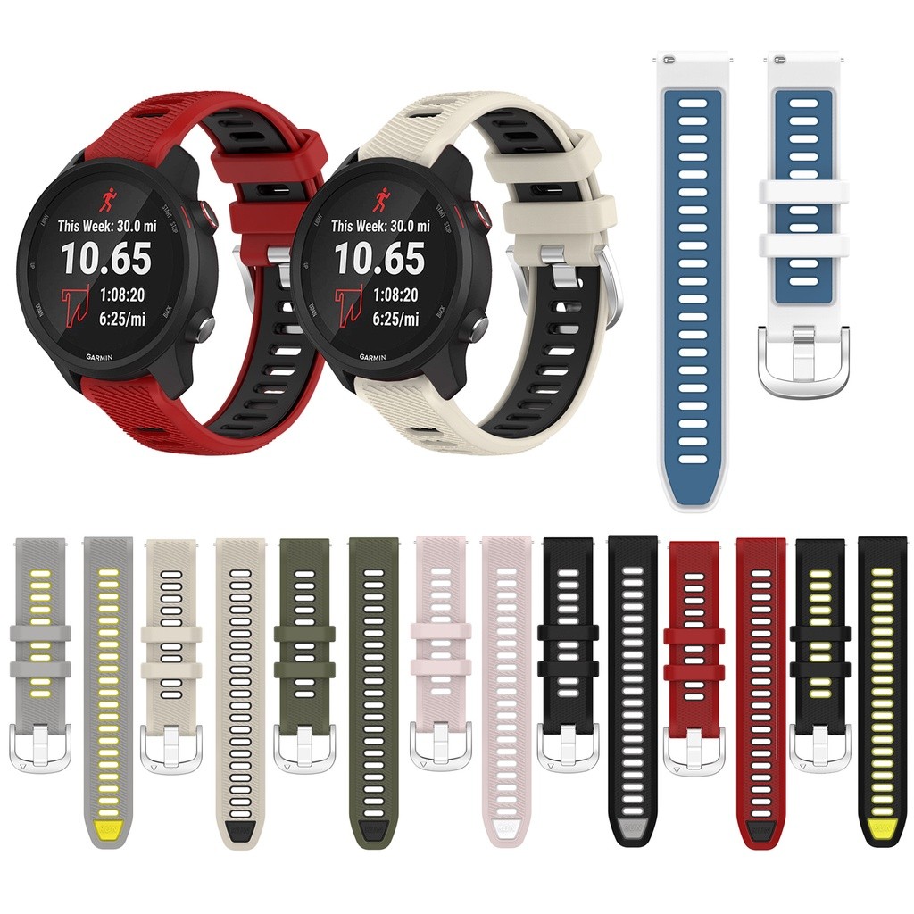 Pulseira De Silicone Para Garmin Forerunner 265 255 245 255S 265S 245M 645 645M 55 158 165 Música 970 570 42mm 47mm Espo