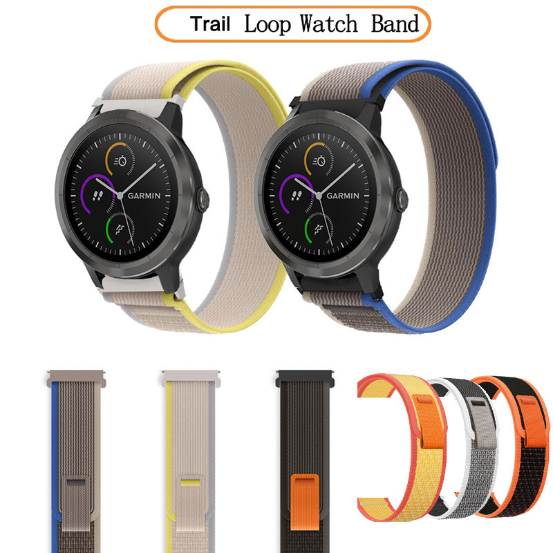 18mm 20mm 22mm Trail Loop Watch Banda Pulseira De Nylon Para Garmin Forerunner 265 255 245 255S 265S 245M 645 645M 55 15