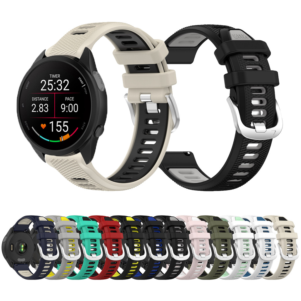 Pulseira De Silicone Para Garmin Forerunner 70 170 265 255 245 255S 265S 245M 645 645M 55 158 165 Música 970 570 42mm 47