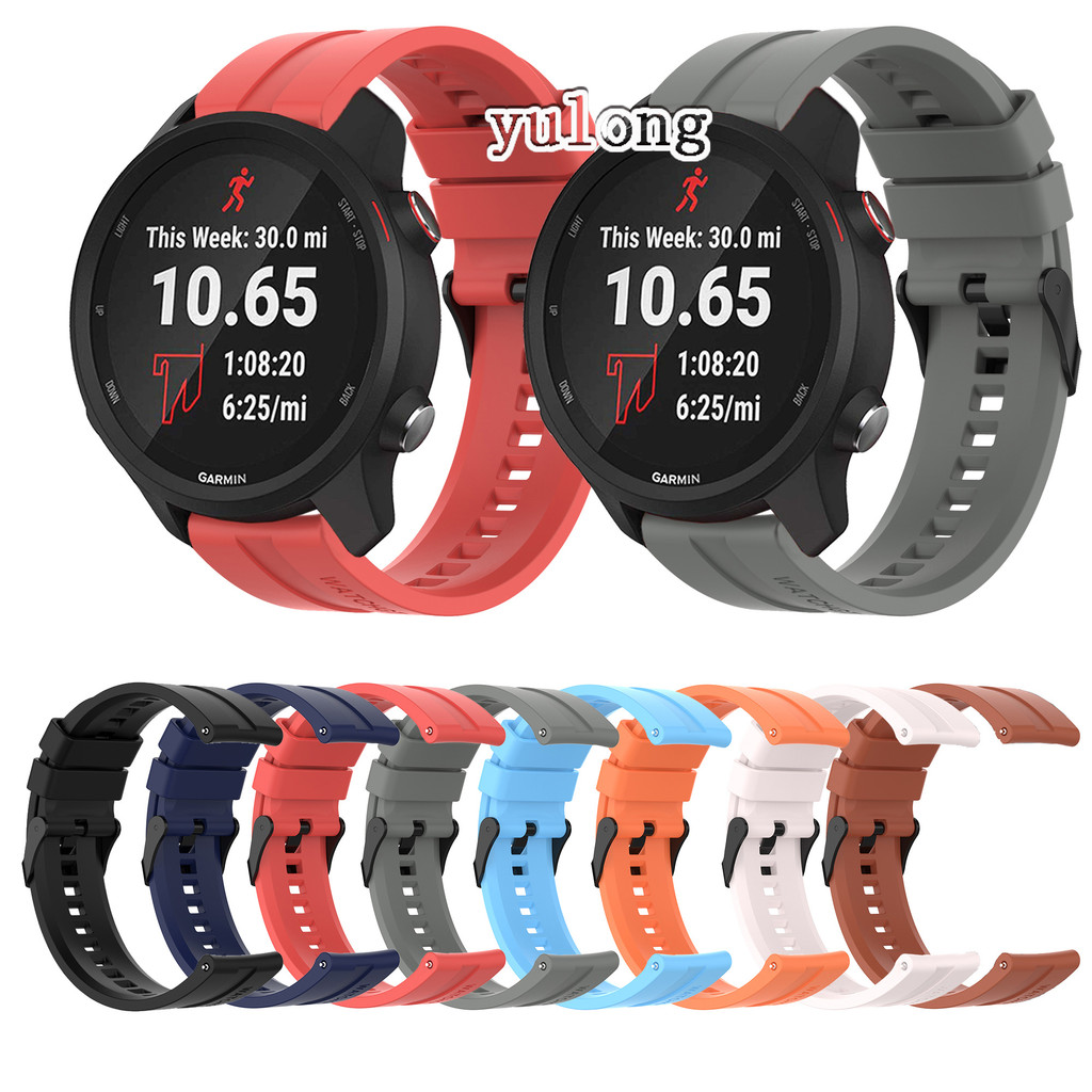 Pulseira De Silicone Macio Para Garmin Forerunner 265 255 245 245M 645 645M 55 158 165 Música 970 570 42mm 47mm Esportiv