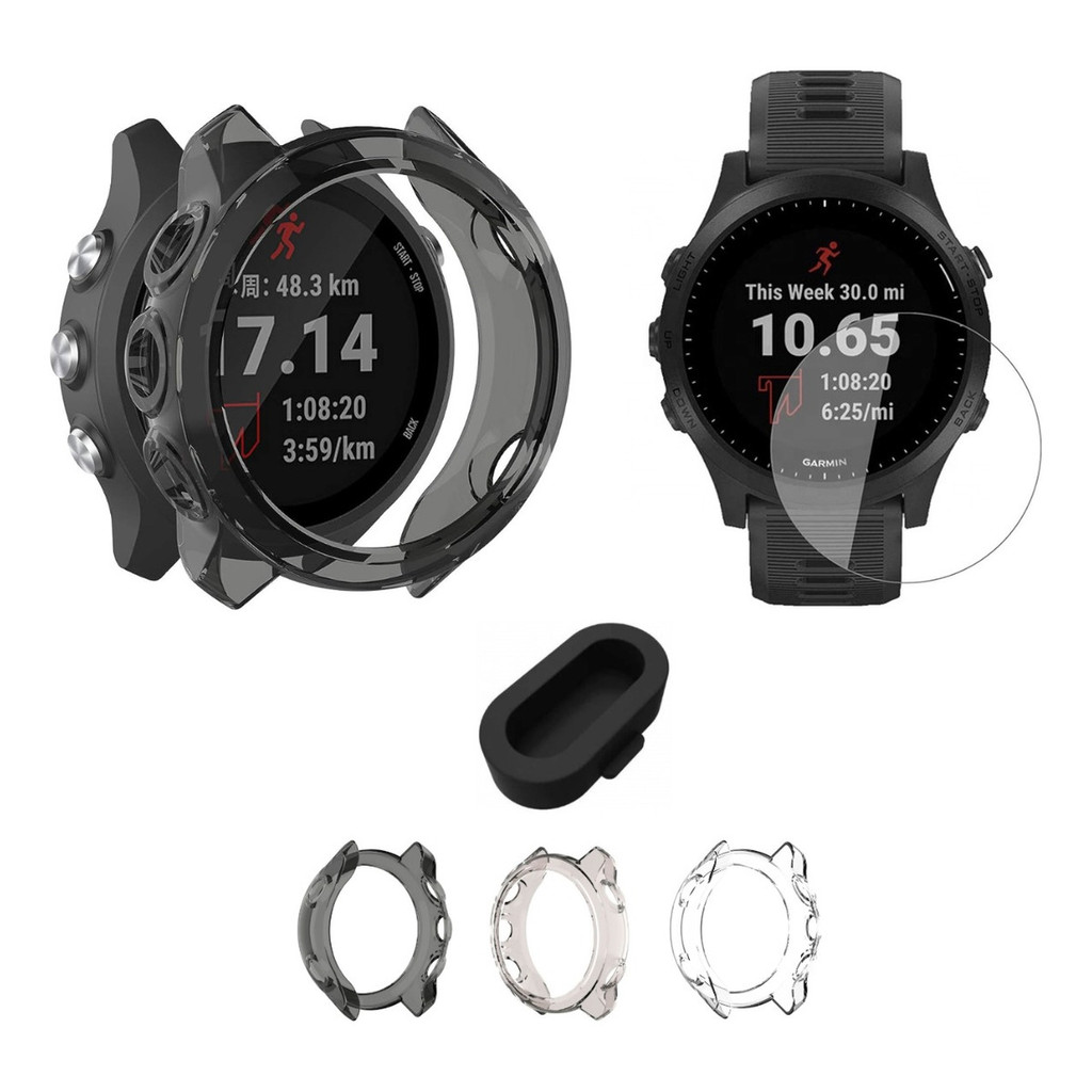 Capa + Pelicula + Plug Carregador Para Garmin 245/245m
