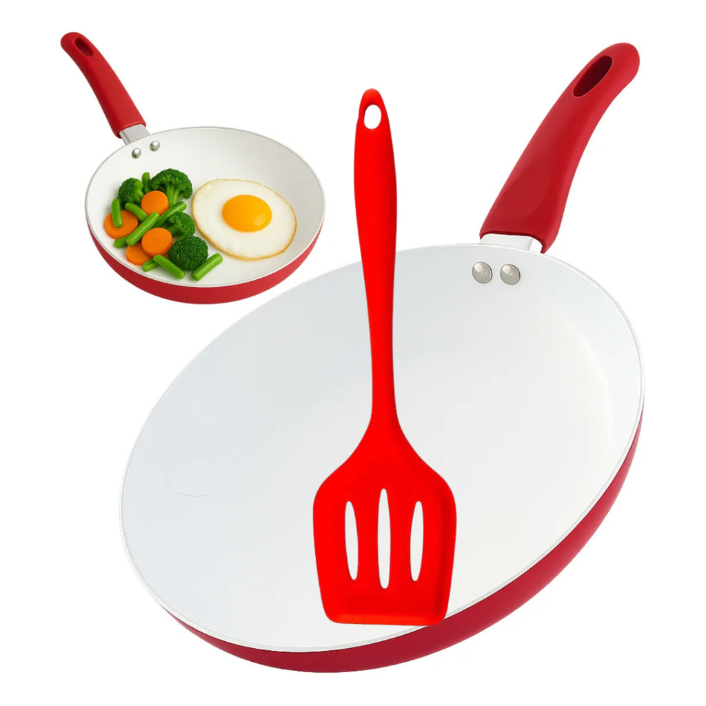 Frigideira Cerâmica Antiaderente 16cm Com Cabo De Silicone