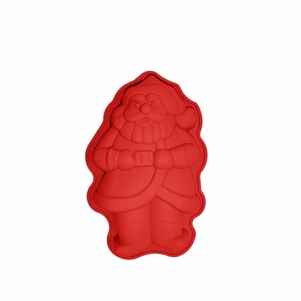 Molde Natalino De Silicone Papai Noel Forminha Antiaderente Corpo Inteiro