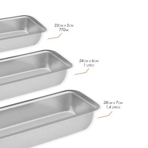 Kit Moldes Para Pao Silicone Antiaderente Assar Padaria 3 Pecas