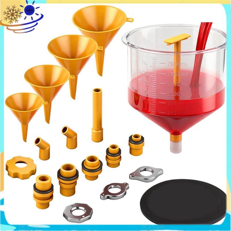 [Le's Shop] Kit De Funil De Refrigerante Sem Derramamento De 19 Peças , Conjunto De Enchimento De Sangrador De Radiador